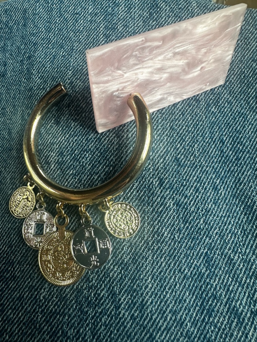 NWOT Nordstrom Rack Gold and Silver Statement Hoop Earring